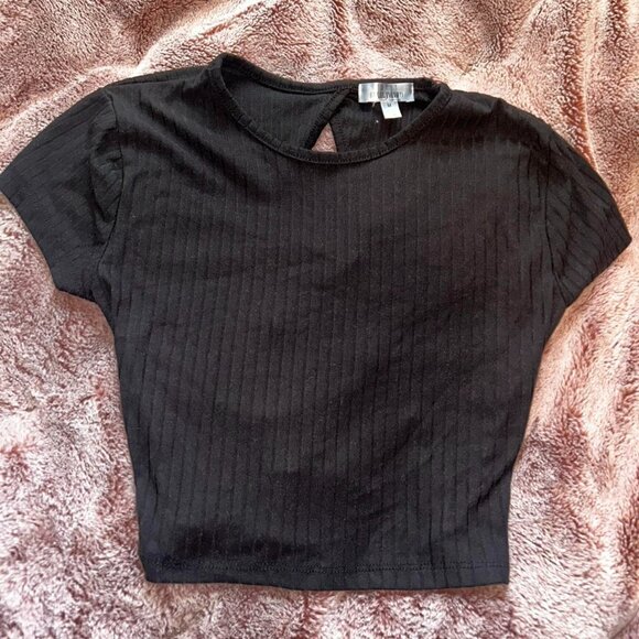 Women's Black Crop-top - Picture 1 of 2